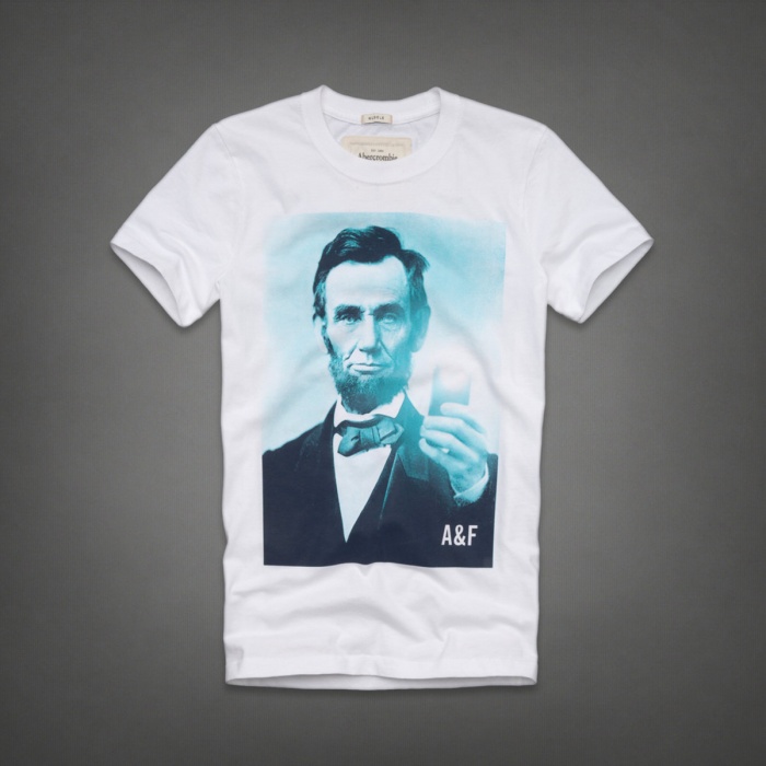 Abercrombie Fitch Hombres De Cuello Redondo Corto Remera AF5173